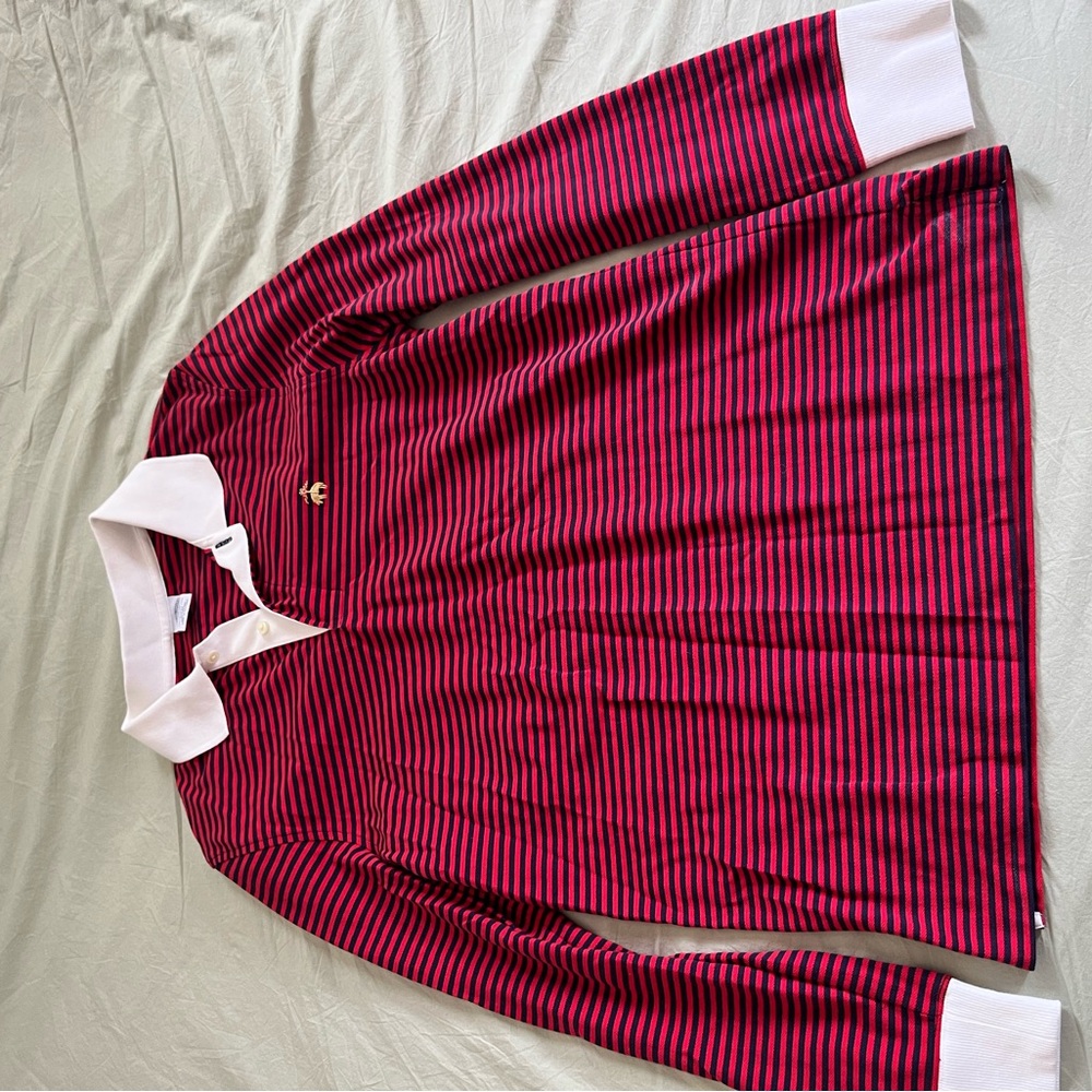 Brooks Brothers Red and Black Striped Polo